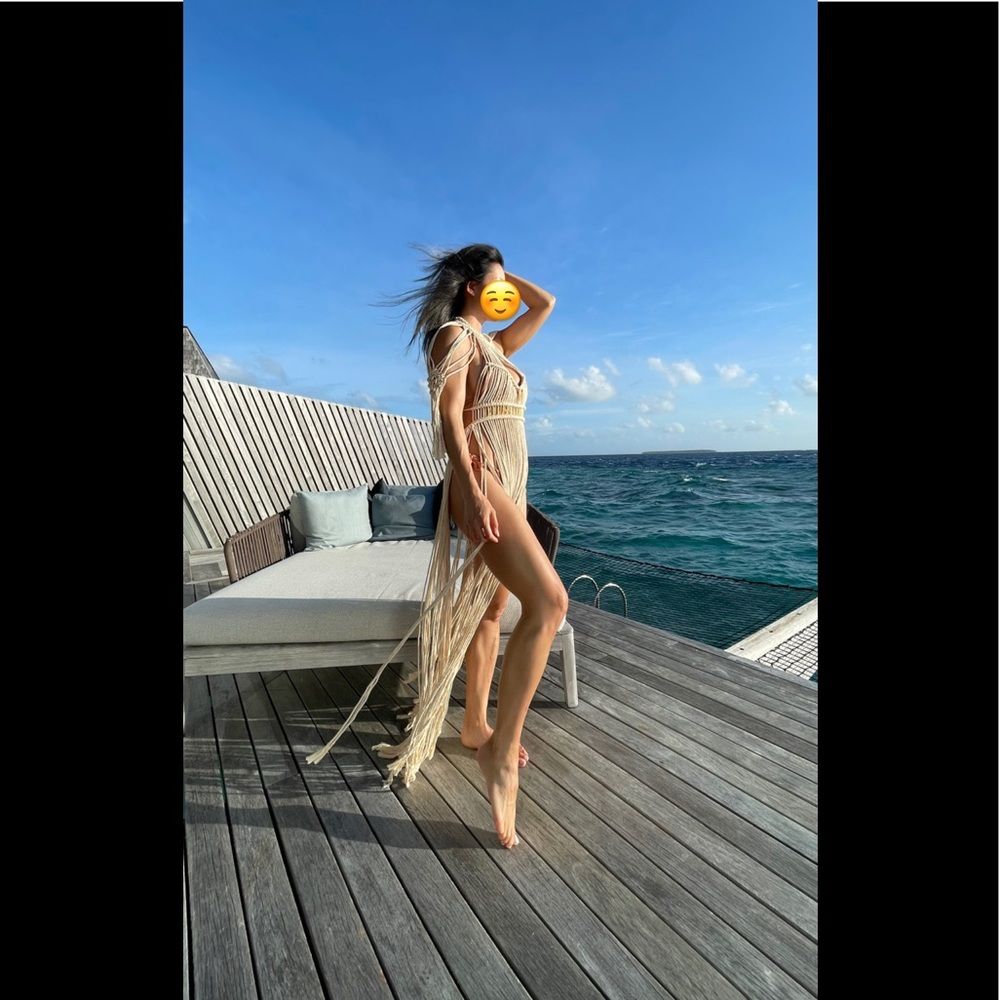 Boho EDC Festival Macrame Knitted Crochet Dress